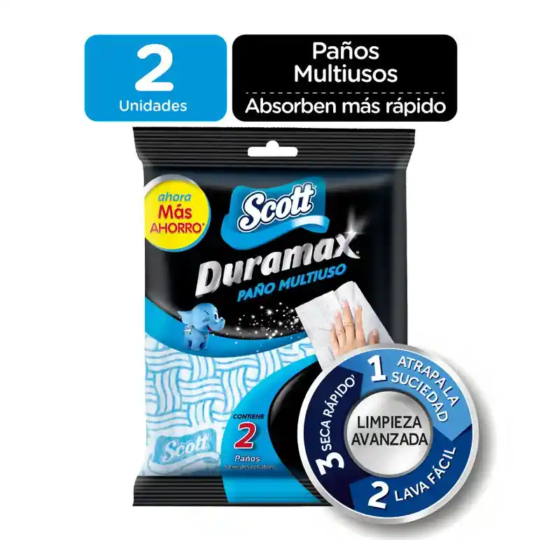 Duramax Paños de Cocina Reutilizables Scott 12 Uds