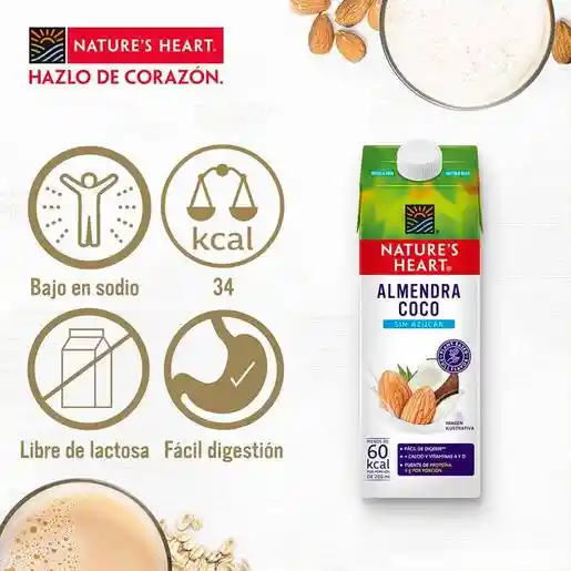 Natures Heart Bebida Almendra Y Coco Proteina