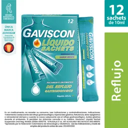 Gaviscon Suspensión Líquida Sabor a Menta Sachets 12