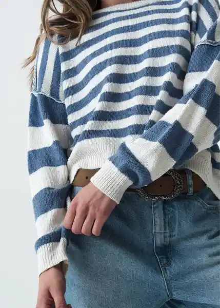 Tejido Mujer Azul Colonia Medio Talla S 583G056 Naf Naf