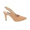 Tacones Punta Alley Beige Talla 37