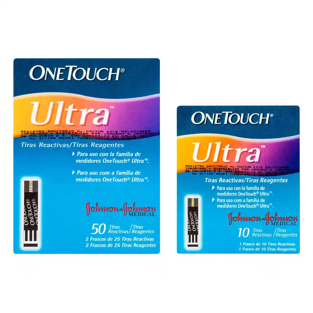 One Touch Pack Tiras Ultra Reactivas