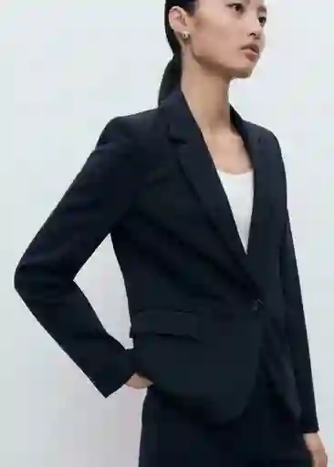 Blazer Americana Paloma Marino Talla 38 Mujer Mango