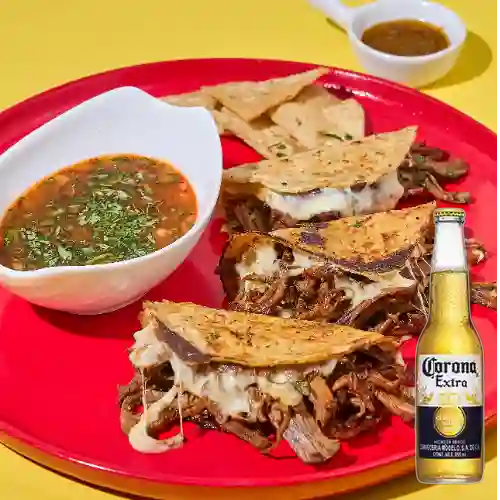 Combo Taco Birria + Corona Extra 355 ml