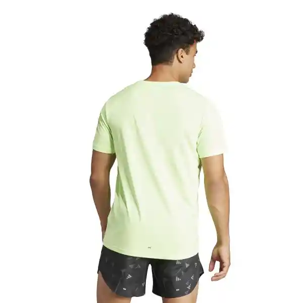 Adidas Camiseta Run It Tee Hombre Verde Talla L IN0078