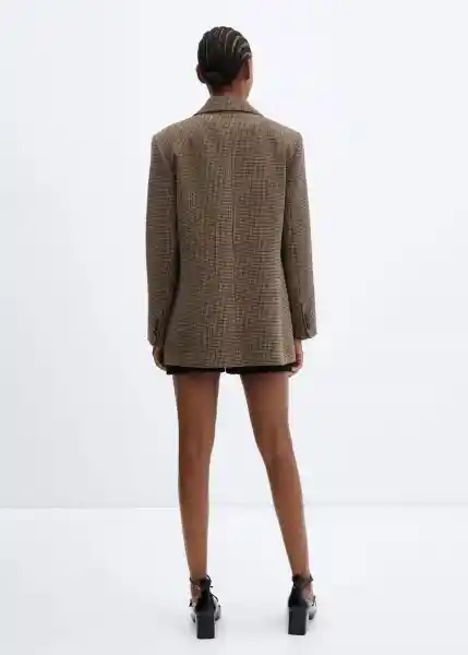 Blazer Americana Olimpia Marrón Talla L Mujer Mango