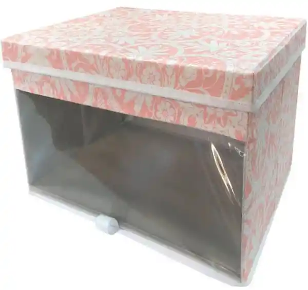 Caja Con Tapa y Ventana Rosado 6964 Finlandek