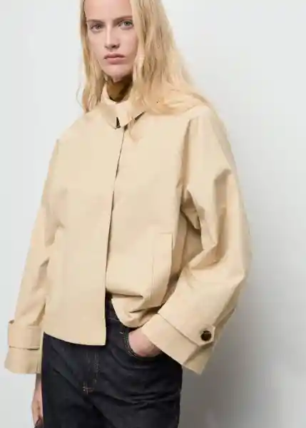 Chaqueta Newlipa Crudo Talla M Mujer Mango
