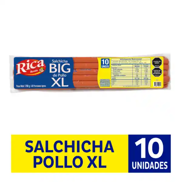 Rica Rondo Salchicha Big de Pollo XL