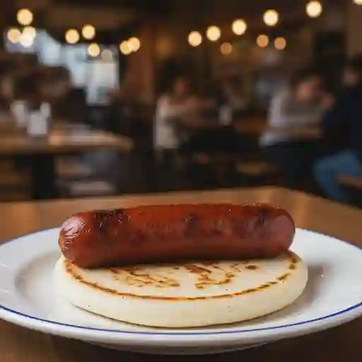 Arepa con chorizo