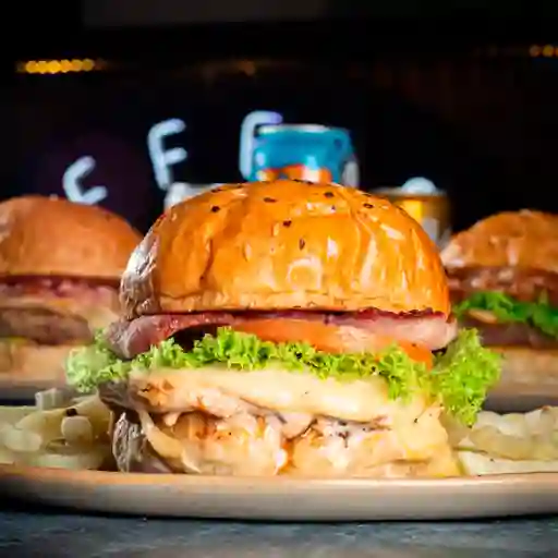 Hamburguesa clásica de pollo