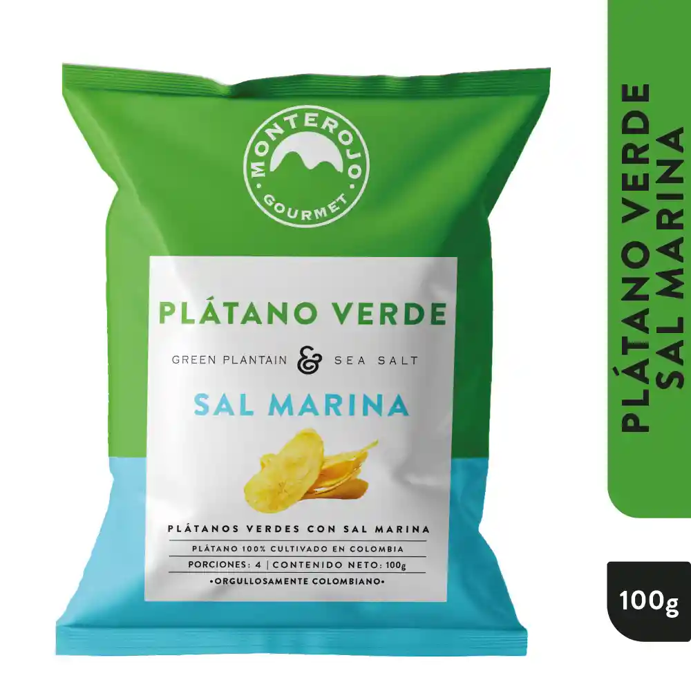 Monte Rojo Platanos Verdes Sal Marina 100gr