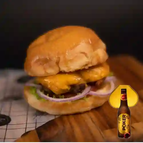 Combo Burger Queso + Poker