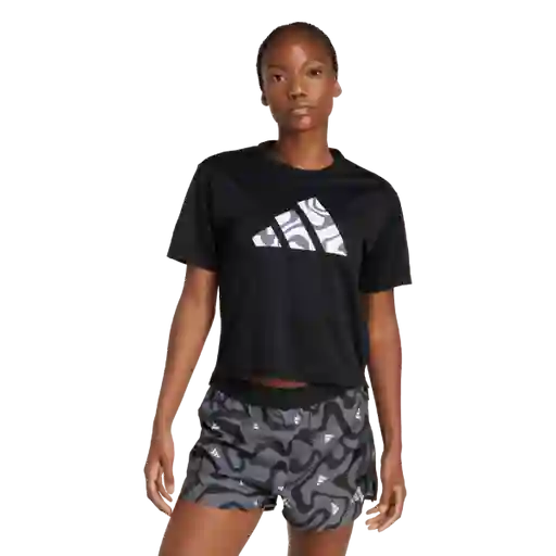Adidas Camiseta Run It Bl Tee Correr Mujer Negro Talla S
