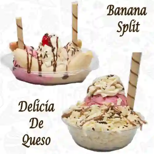 Combo Delicia de Queso+banana Split