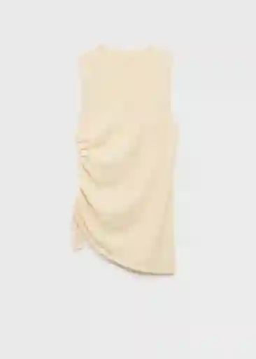 Top Guillem Crudo Talla S Mujer Mango