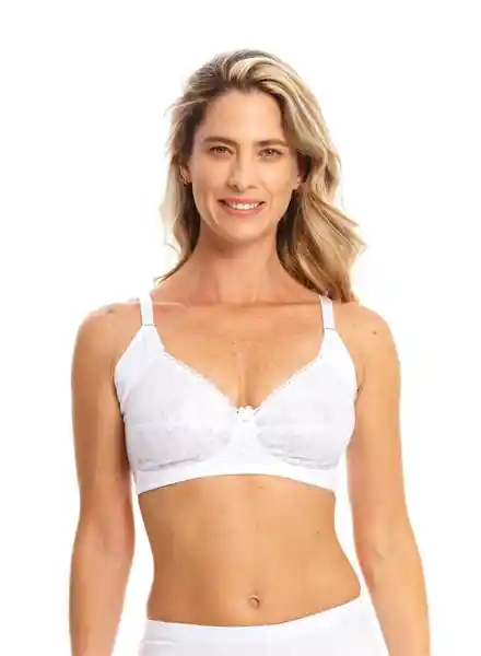 Brasier Borde Con Encaje Dama Blanco Talla 34 Bronzini Woman