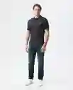 Camiseta Polo Muscle Negro Sombrío Ultraoscuro T XS Chevignon