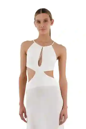 Vestido Largo Rue Marfil Talla XS Mercedes Campuzano