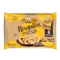 Rosquitas Horneadas de Yuca Con Chia y Quinua 120 g