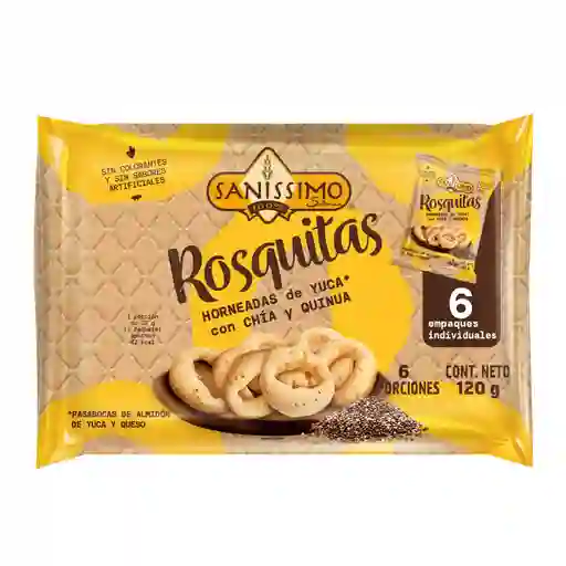 Rosquitas Horneadas de Yuca Con Chia y Quinua 120 g