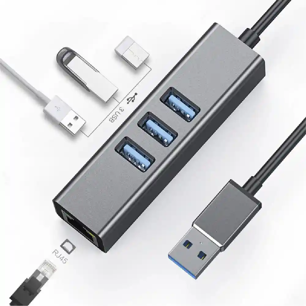 Hi Q Hub Usb 4 en 1 Lan