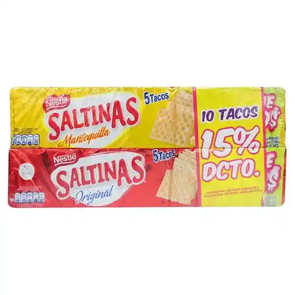 Nestlé Galleta Saltinas Original y Mantequilla