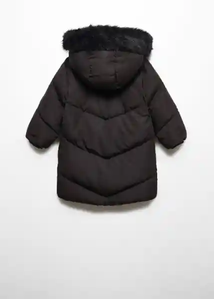 Abrigo Anorak Nacha Negro Talla 13 Niña Mango