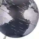 Troika Globo Terráqueo Inclinado Negro / Plata