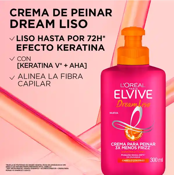 Crema Para Peinar L'Oreal París Elvive Dream Liso 300 mL