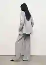 Pantalón Bowery Gris Talla 38 Mujer Mango