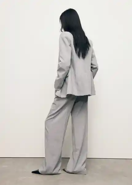 Pantalón Bowery Gris Talla 38 Mujer Mango