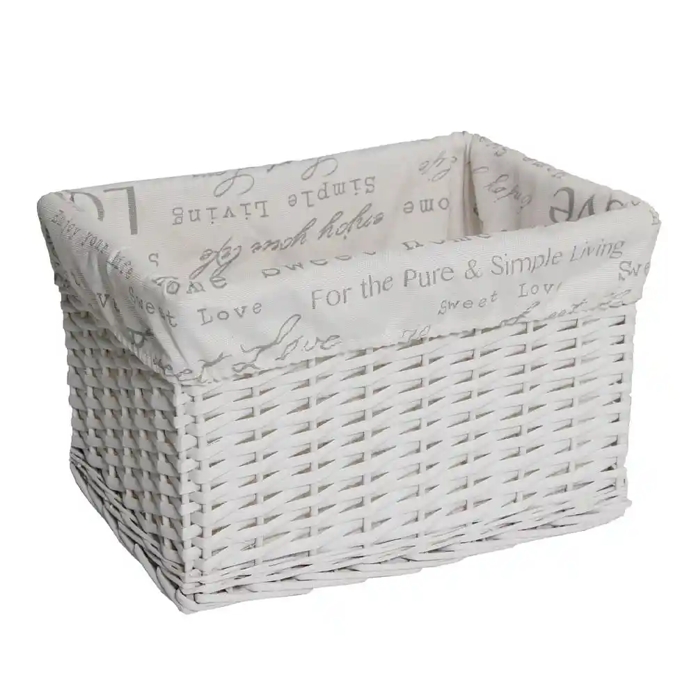 Canasto Krea Mimbre Blanco Xl