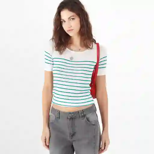 Camiseta Cuello Redondo Manga Corta Blanco Talla M 683814