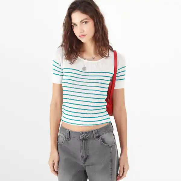 Camiseta Cuello Redondo Manga Corta Blanco Talla M 683814