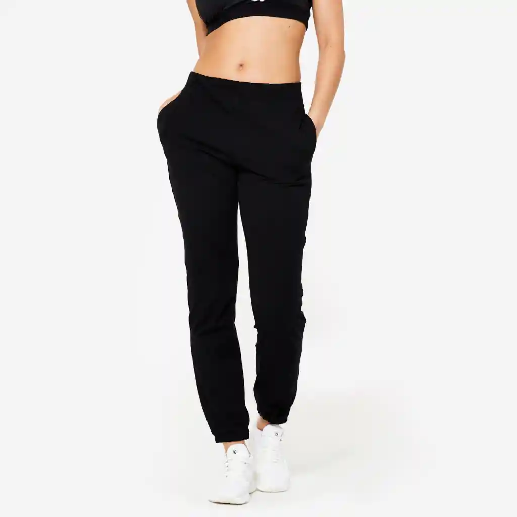 Pantalón Jogger Fitness Mujer Talla Xs 100 Negro
