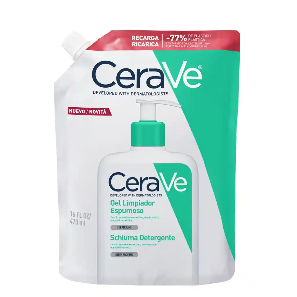 Cerave Gel Limpiador Espumoso Recarga