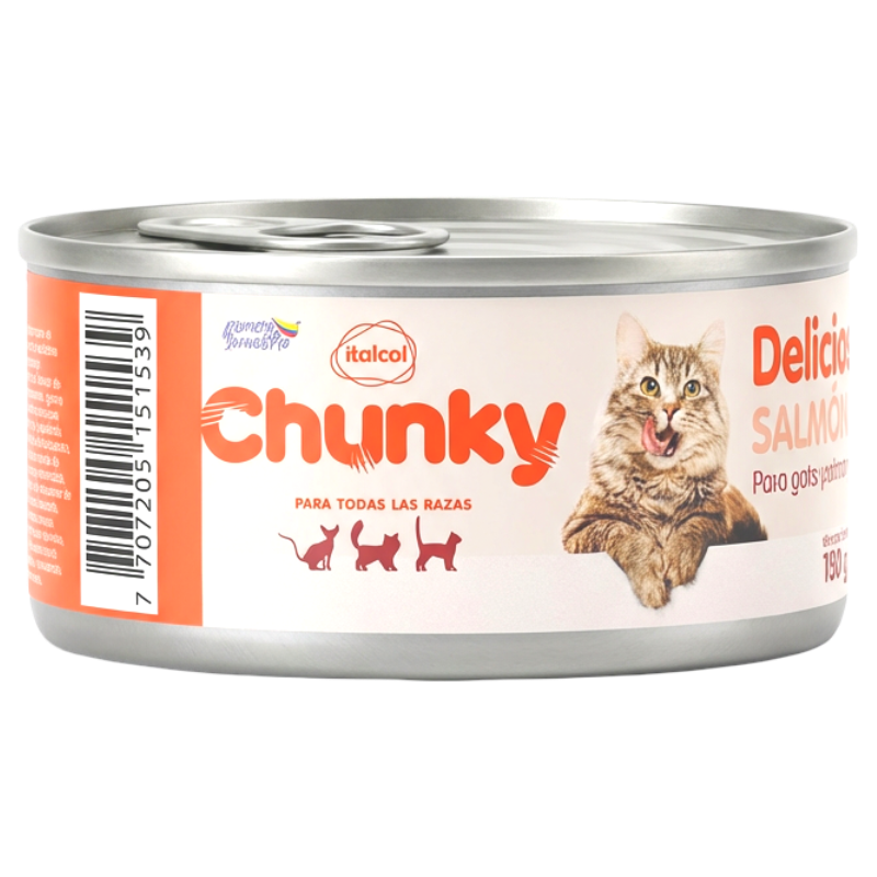 Chunky Alimento Húmedo Delicat Sabor a Salmón 156 g