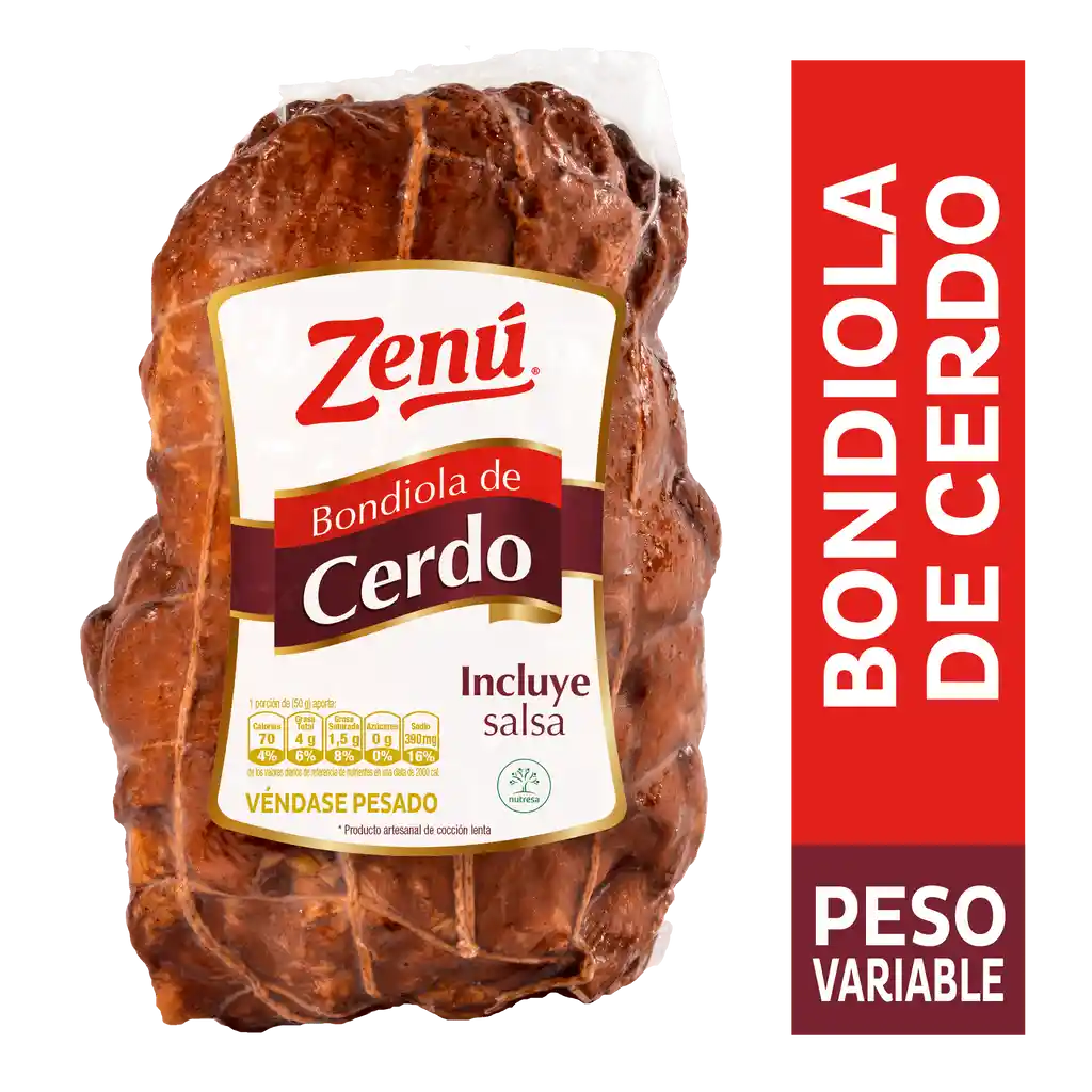 Zenú Bondiola de Cerdo con Salsa