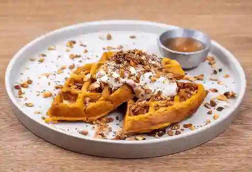 Waffles de Zapallo y Granola