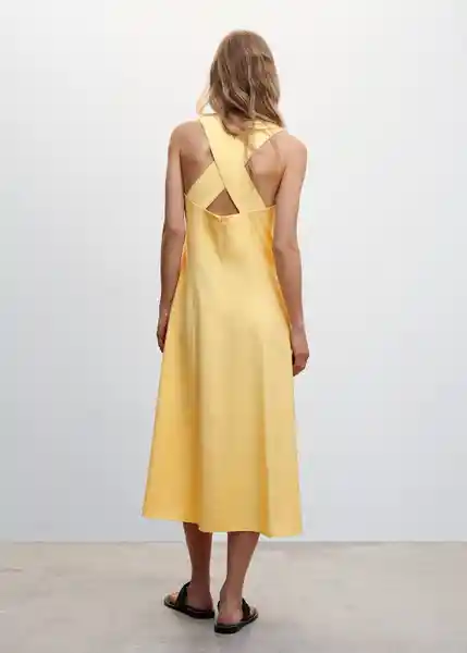 Vestido Boscol-H Amarillo Pastel Talla XL Mujer Mango