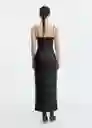 Vestido Vito Negro Talla M Mujer Mango