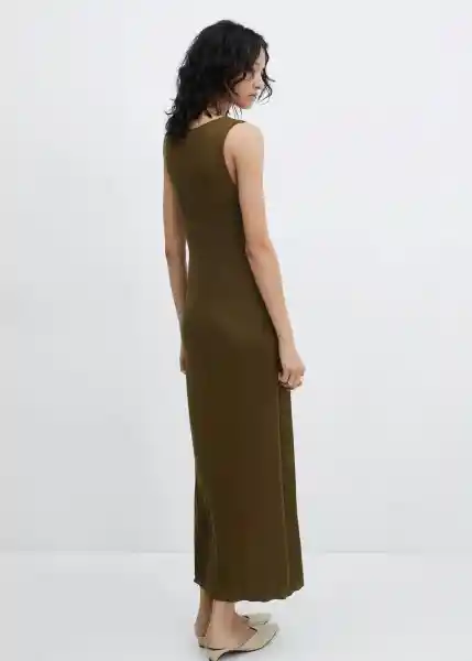 Vestido Cacao Khaki Talla S Mujer Mango