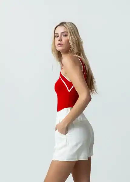 Esqueleto Tejido Mujer Rojo Adrenalina Medio T L 082G026 Naf Naf