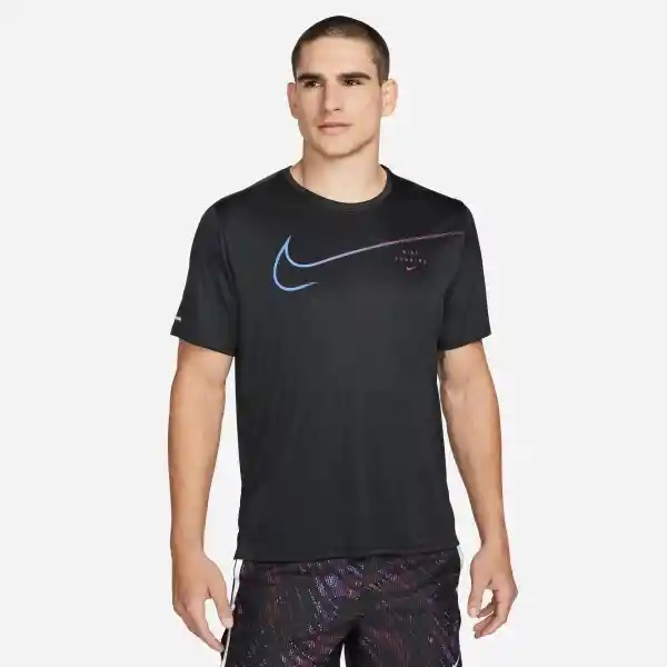 Nike Camiseta Uv Run Dvn Miler Gx Hombre Negro Talla XL