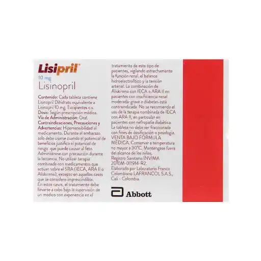 Lafrancol Lisipril (10 mg)