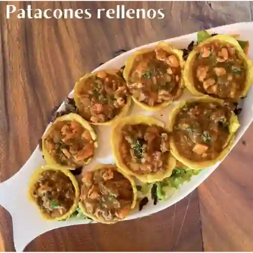 Patacones rellenos pilandera