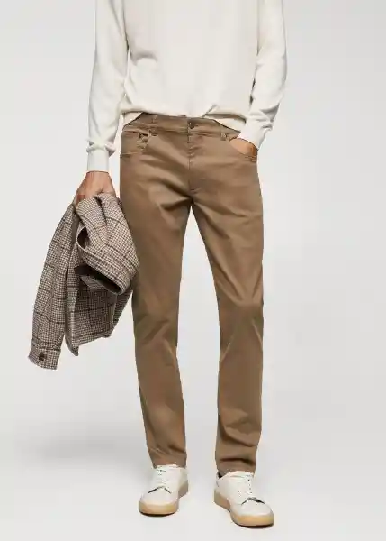 Pantalón Paul Beige Talla 40 Hombre Mango