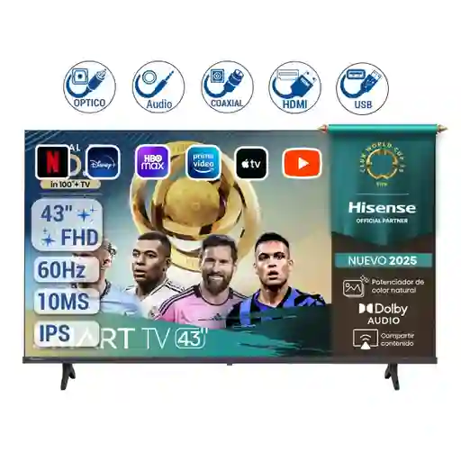 Televisor Hisense 43 Pulgadas Smart Tv 43a4nv Fhd