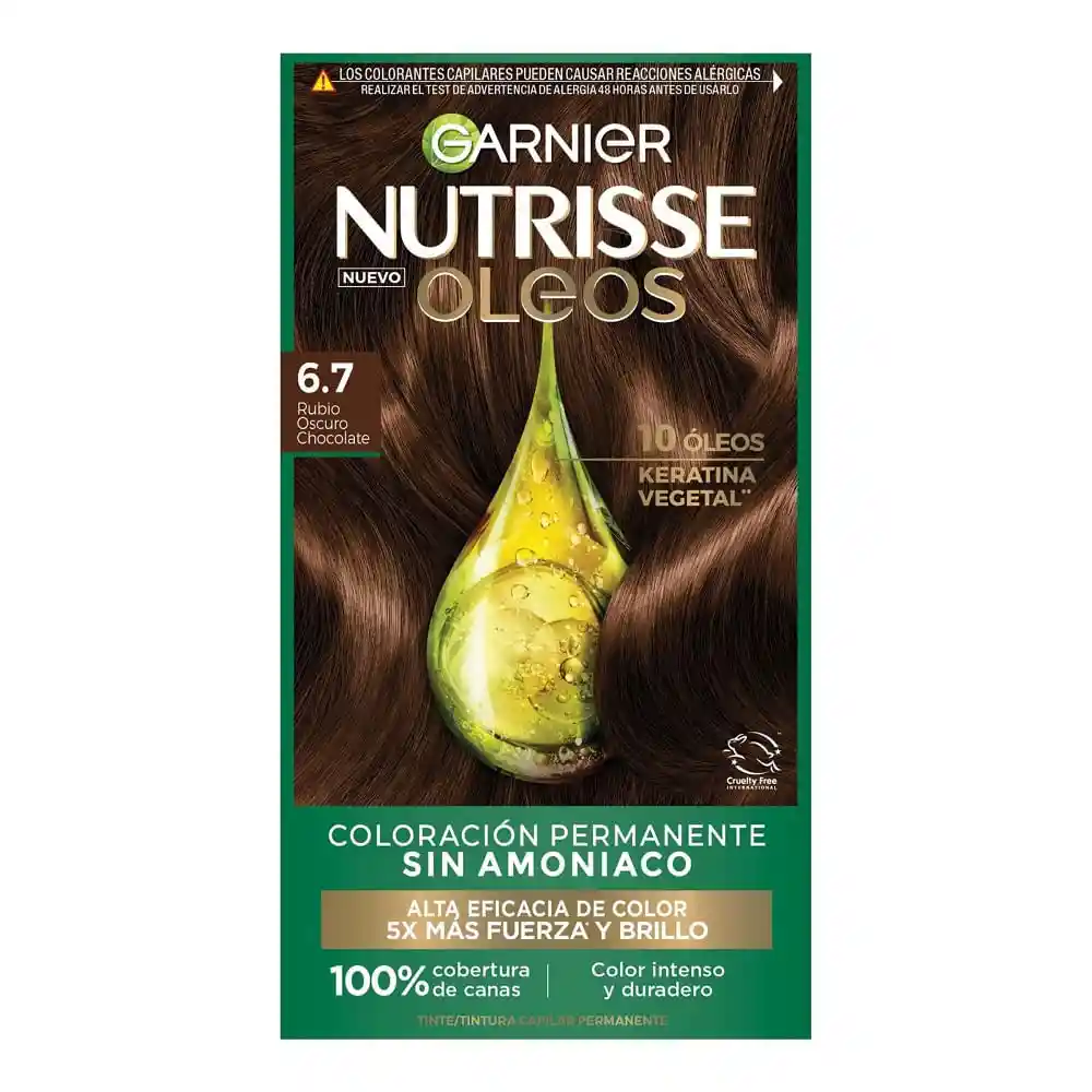 Tinte Nutrisse Oleos 6.7 Rubor Oscuro Chocolate